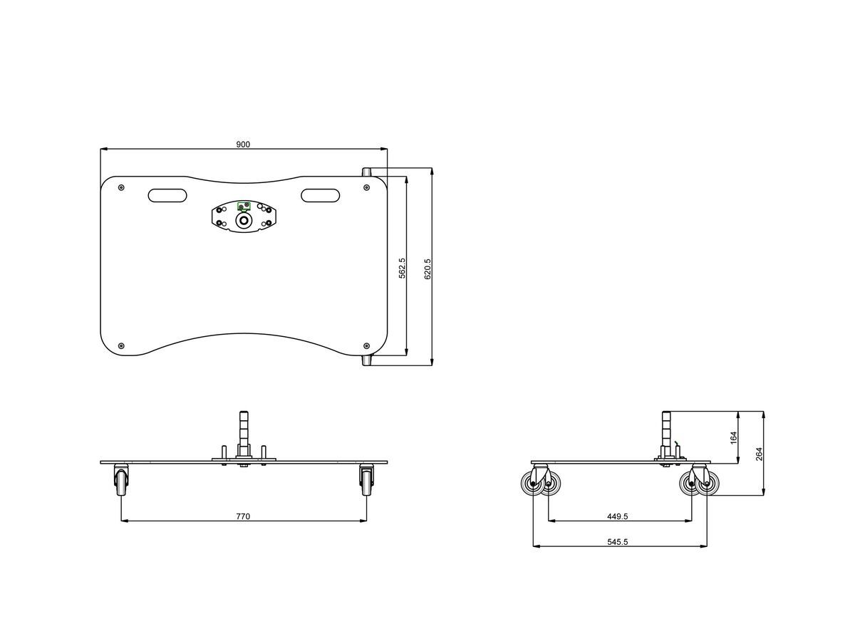 Vogel's S063.1510 Bodenständer für Wagenrahmen, <65 Zoll Dimensions
