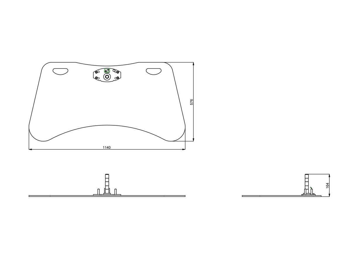 Vogel's S063.3010 Floor Plate, <90" Dimensions