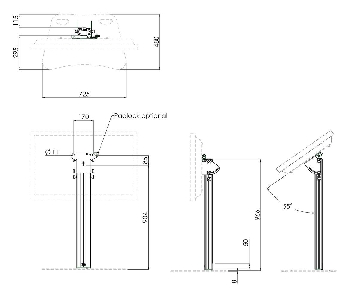 Vogel's S063.8695 Display Stage Stand, 950mm Dimensions