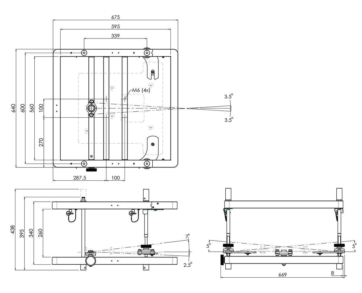 Vogel's S112.4200 Stack Frame, max. 500x560x200 (wxlxh) Dimensions
