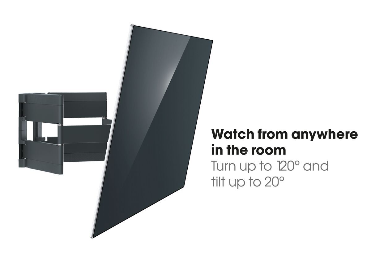 Vogel's THIN 550 ExtraThin Support TV Orientable - Convient aux téléviseurs de 40 à 100 pouces - Déploiement et rotation (jusqu'à 120°) - Inclinaison jusqu'à 20° - USP