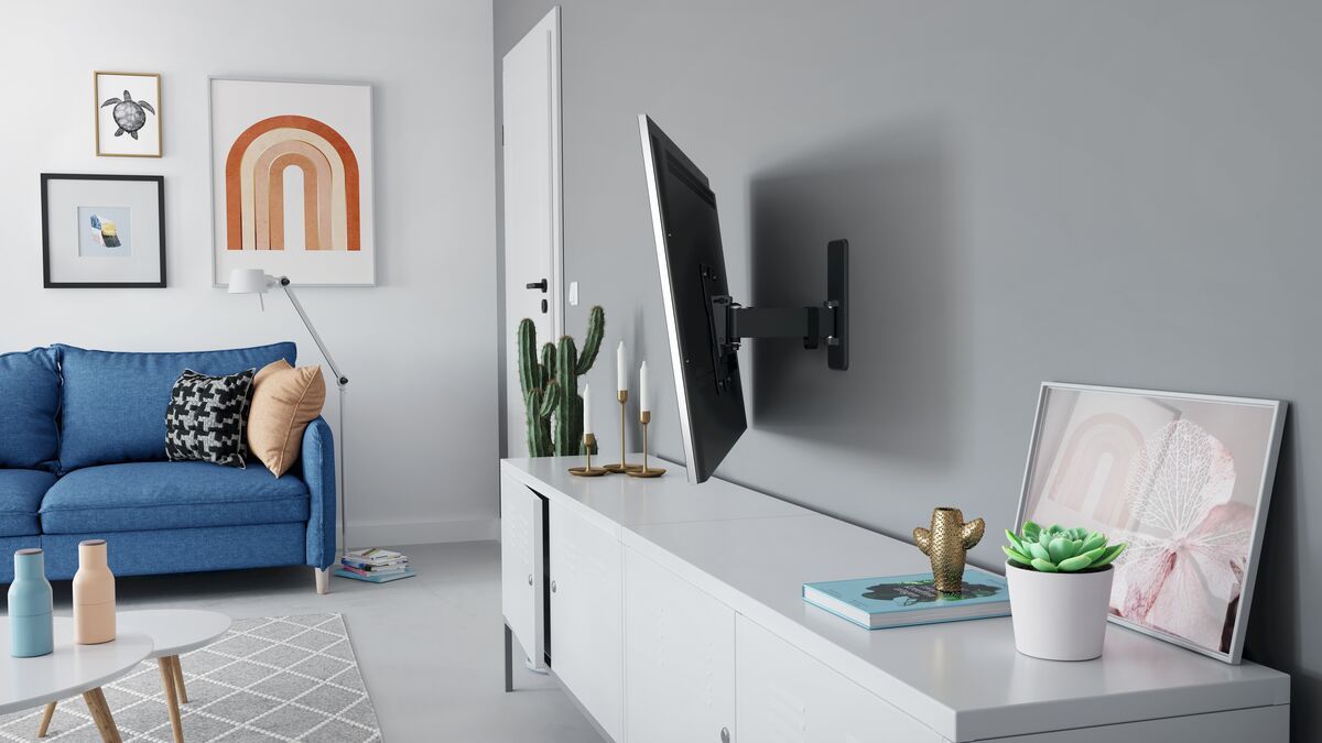 Vogel's TVM 1225 Schwenkbare TV-Wandhalterung - Geeignet für Fernseher von 19 bis 43 Zoll - Bis zu 120° schwenkbar - Bis zu 15° neigbar - Ambiance