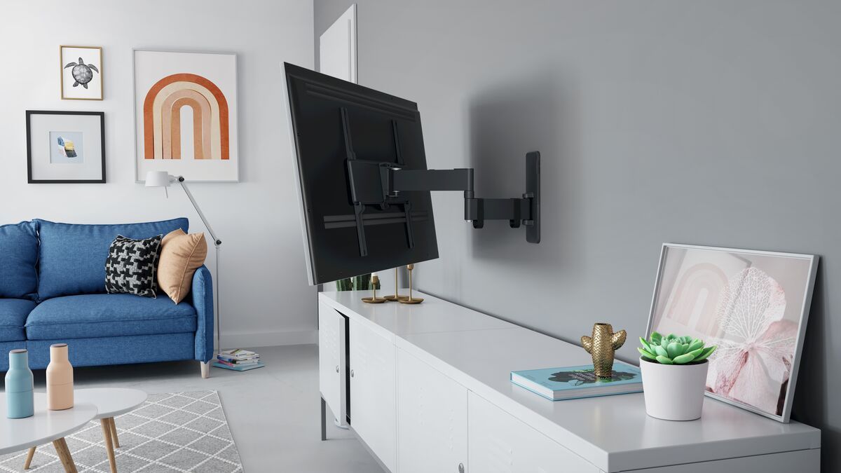 Vogel's TVM 1445 Schwenkbare TV-Wandhalterung - Geeignet für Fernseher von 32 bis 65 Zoll - Voll beweglich (bis zu 180°) schwenkbar - Bis zu 15° neigbar - Ambiance