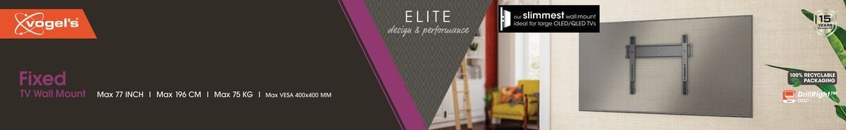 Vogel's TVM 5505 Support TV Fixe - Convient aux téléviseurs de 32 à 77 pouces - Packaging front