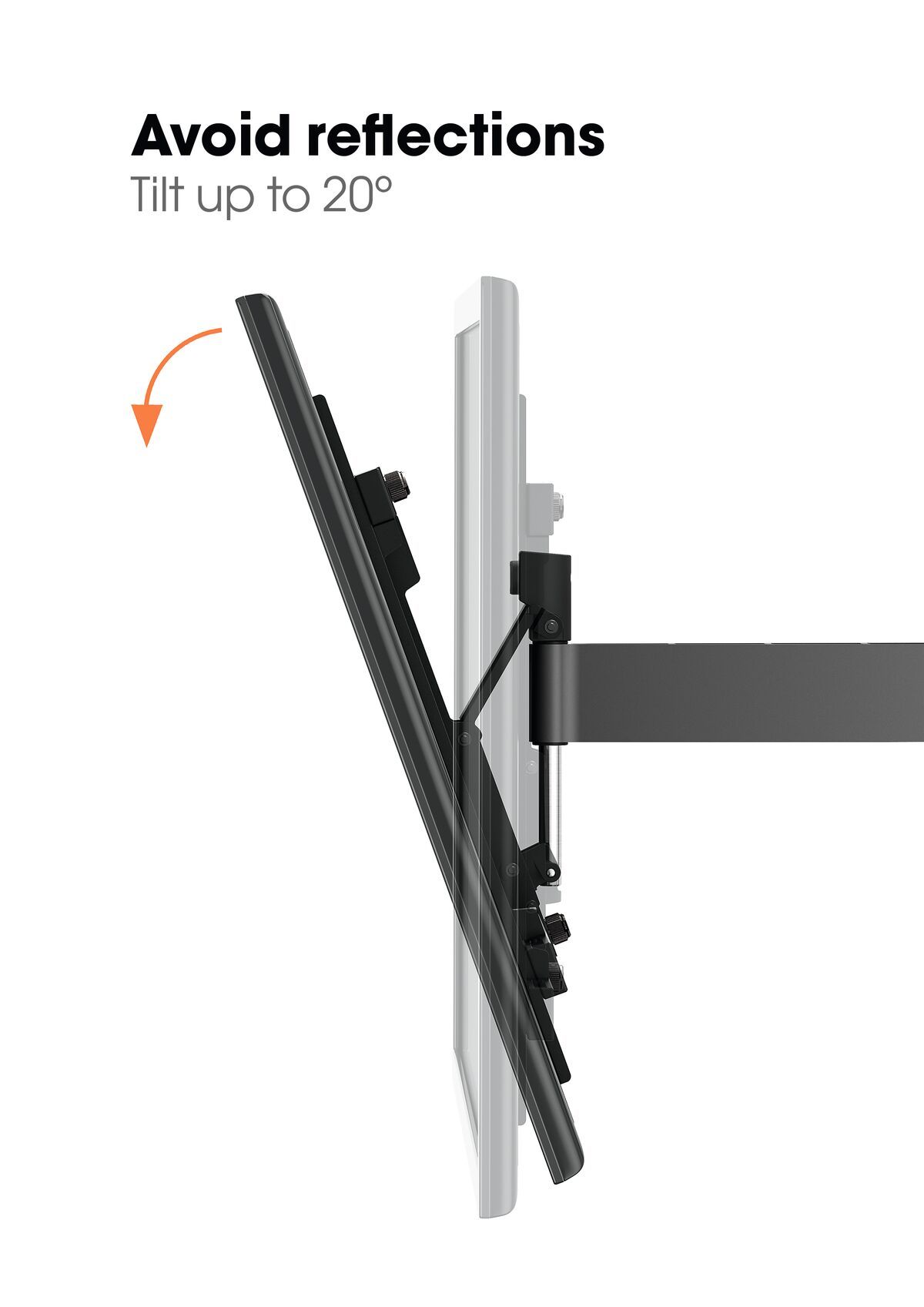 Vogel's WALL 3245 Full-Motion TV Wall Mount (black) - Suitable for 32 up to 55 inch TVs - Full motion (up to 180°) - Tilt up to 20° - USP